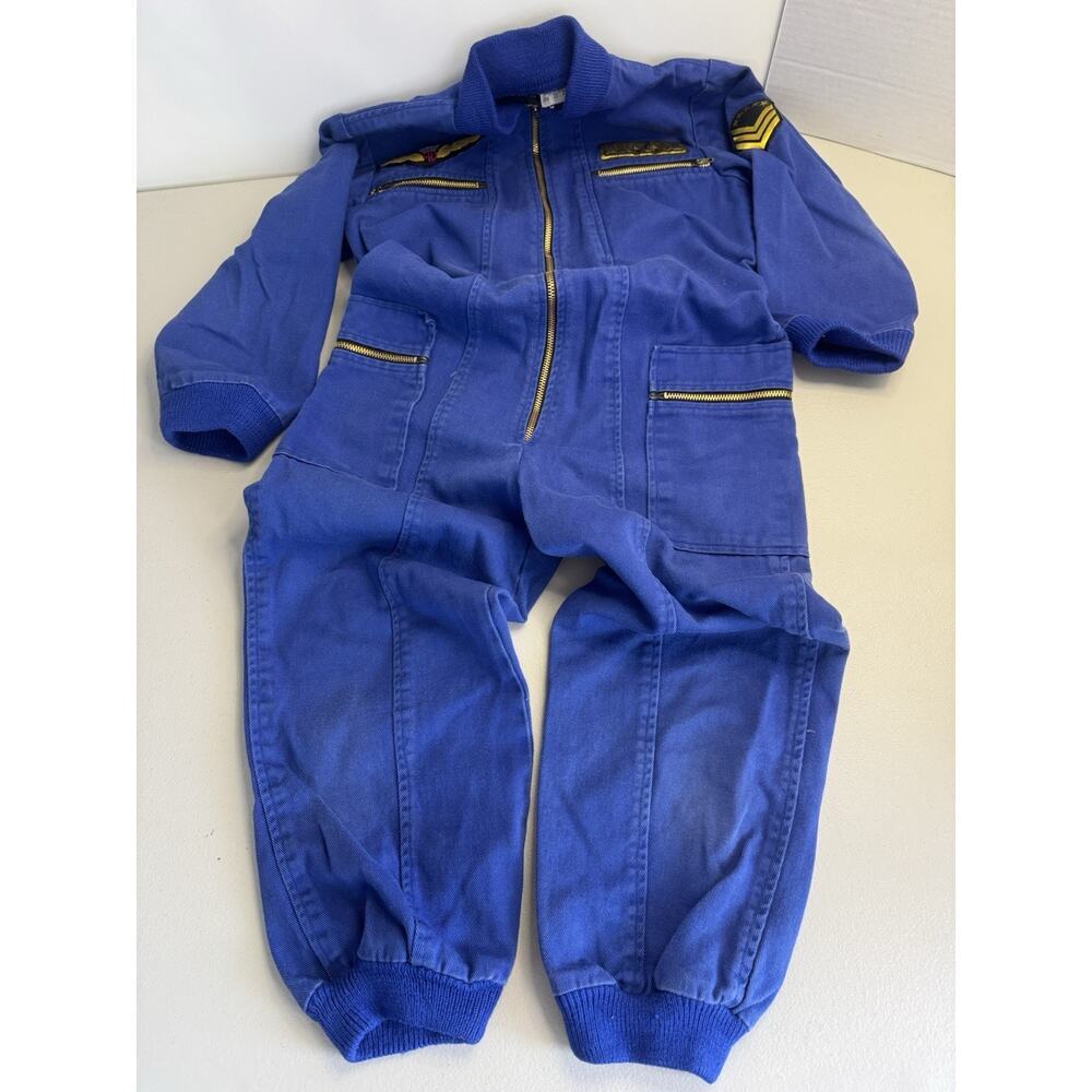 Vintage Pierre Bonée Kids Air Force Flight Suits, Green and Blue Lot of 2 - Picture 16 of 16